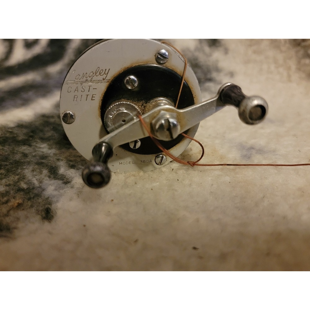 Vintage Langley Cast-Rite 380A Baitcasting Reel USA 1950s Tested Works‎ Great